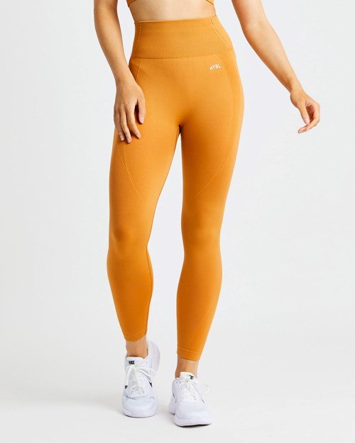 AYBL Balance V2 Seamless Leggings Orange | VOPIXKQ-18