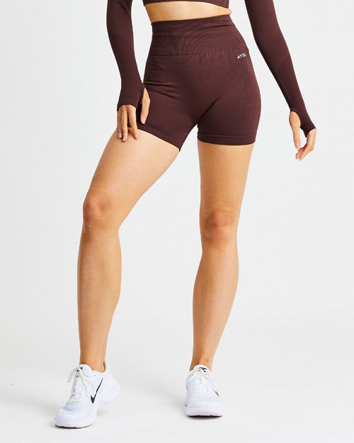 AYBL Balance V2 Seamless Shorts Chocolat Marron | GESIMFK-69