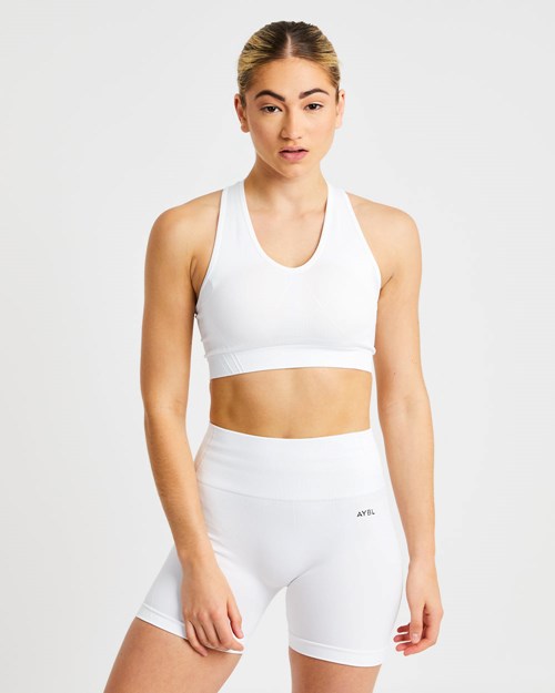 AYBL Balance V2 Seamless Sports Bra Blanche | AIECTYH-75