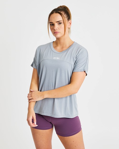AYBL Boxy T Shirt Grise | AJQMKCP-10