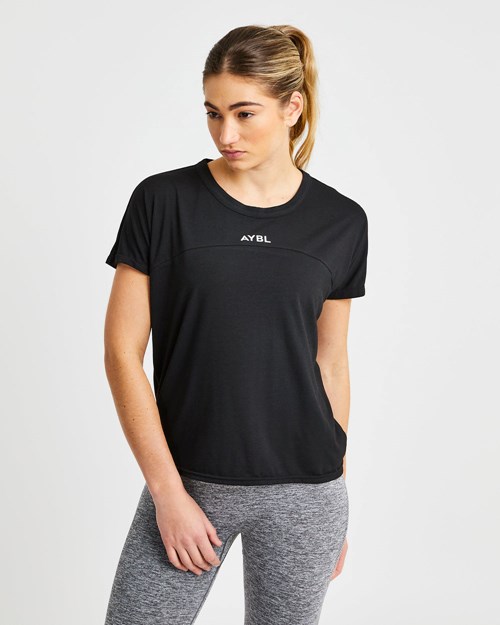 AYBL Boxy T Shirt Noir | DBGSTYM-34