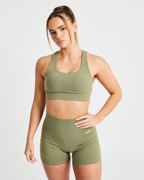 AYBL Core Sports Bra Vert Olive | RMVDJAZ-02