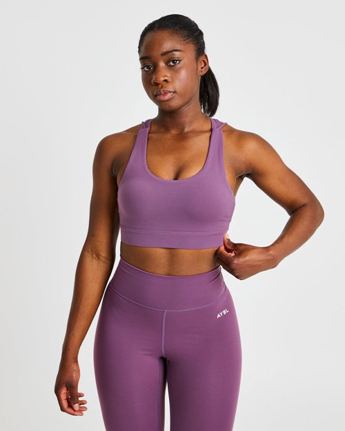 AYBL Core Sports Bra Violette | ZCDLYKH-60