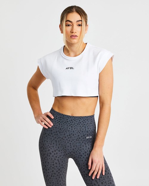 AYBL Course Crop Top Blanche | ZGKMSCH-84