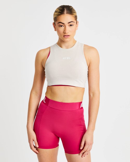 AYBL Course Crop Vest Beige | OVULHQT-73