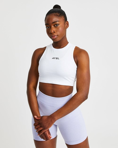 AYBL Course Crop Vest Blanche | RTGOCSM-49