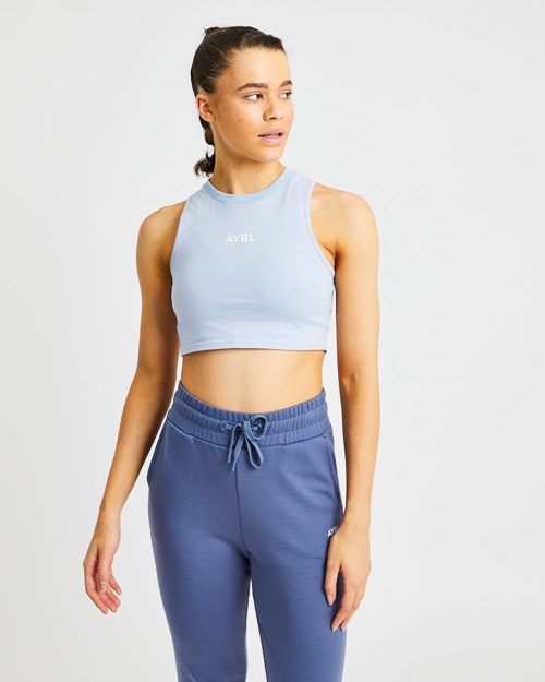 AYBL Course Crop Vest Bleu | DMYCIWQ-84