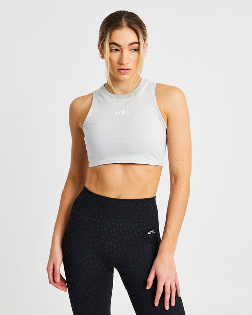 AYBL Course Crop Vest Grise | DEQXOWA-58