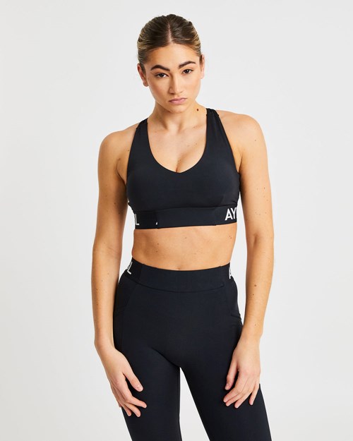 AYBL Course Sports Bra Noir | CGVXIUL-06