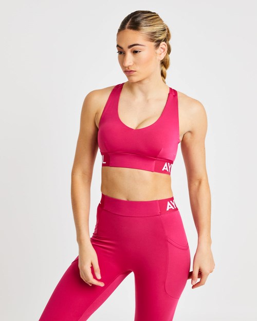 AYBL Course Sports Bra Raspberry | CYAUKNL-43