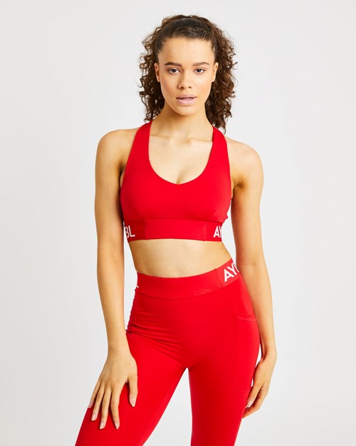 AYBL Course Sports Bra Rouge | CYQPZRW-03