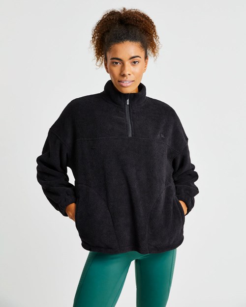 AYBL Effortless Oversized Fleece Noir | WYJIEHO-74