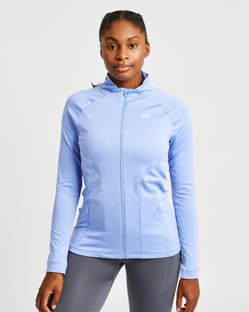 AYBL Effortless Zip Jacket Bleu Clair | AMTFQUL-92