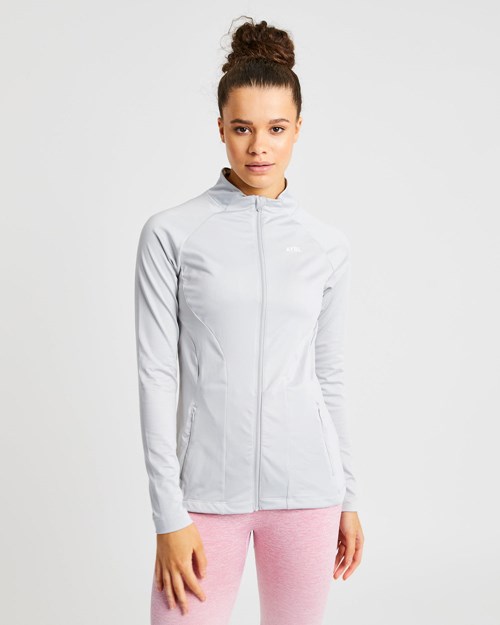 AYBL Effortless Zip Jacket Grise Clair | JSHOUKB-70