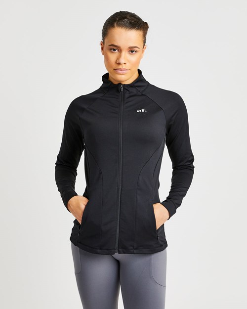 AYBL Effortless Zip Jacket Noir | OSYIVNT-17