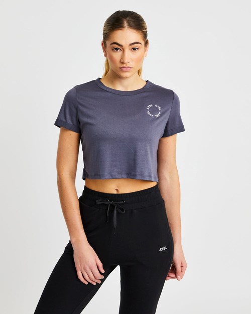 AYBL Element Crop Top Charcoal | QTRUXCL-03