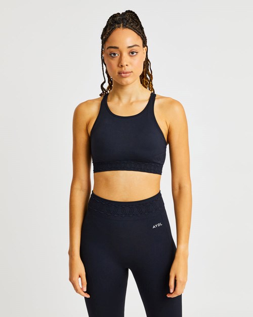 AYBL Elevate Seamless Sports Bra Noir | LFDOKWN-13