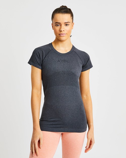 AYBL Embrace Seamless T Shirt Noir | KTDSQBE-13