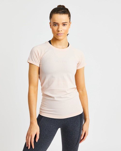 AYBL Embrace Seamless T Shirt Soft Peach | VGHBSEC-21