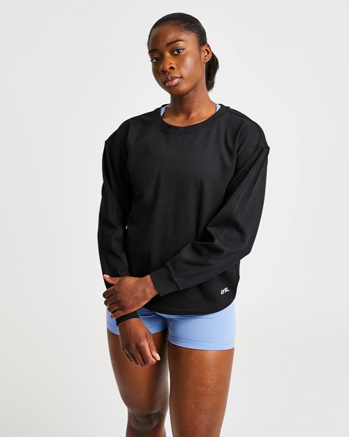 AYBL Essence Drawcord Jumper Noir | SWNFQUJ-16