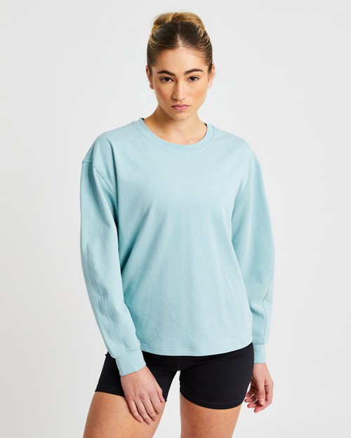 AYBL Essence Drawcord Jumper Washed Sage | WFOUZYH-58