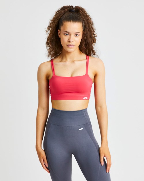 AYBL Essential Bandeau Sports Bra Rose | OGCSFIK-51