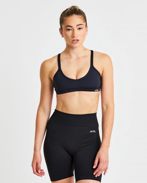 AYBL Essential Lanières Sports Bra Noir | CBPZVSU-68