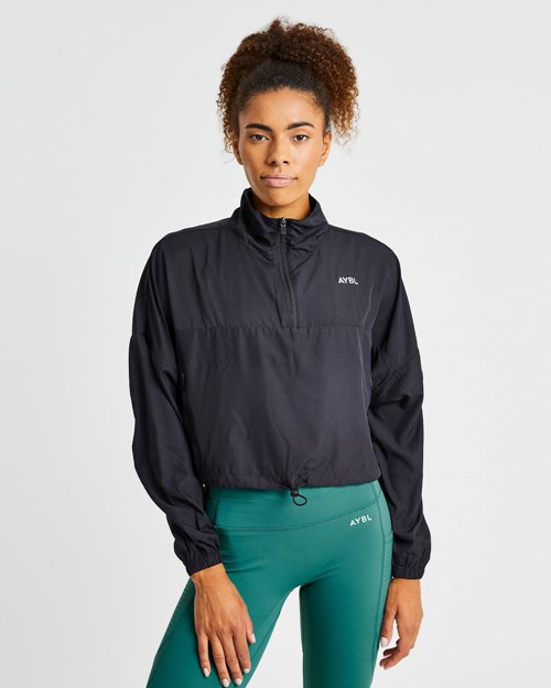 AYBL Everyday 1/2 Zip Pullover Noir | DIPJXUF-08