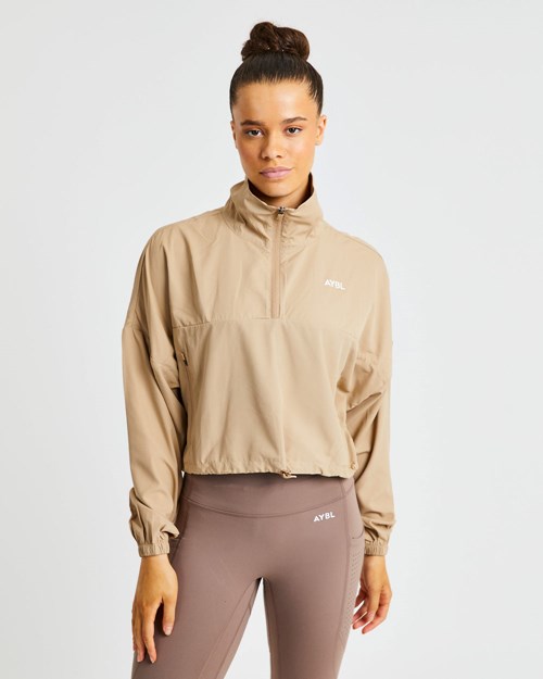 AYBL Everyday 1/2 Zip Pullover Nude | GWSJQTY-29