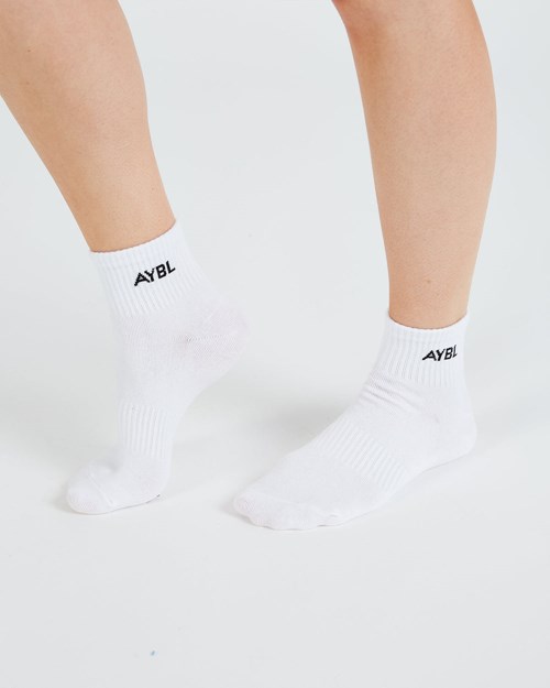 AYBL Everyday Ankle Socks (3 Pack) Blanche | RBALQVY-43