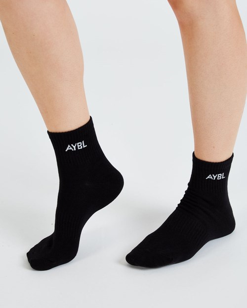 AYBL Everyday Ankle Socks (3 Pack) Noir | PGLFJAI-14