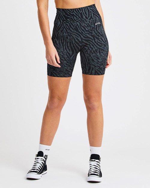 AYBL Evolve Animal Seamless Shorts Noir | MTWQYIK-27