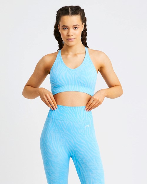 AYBL Evolve Animal Seamless Sports Bra Bleu | XLBNDYG-59