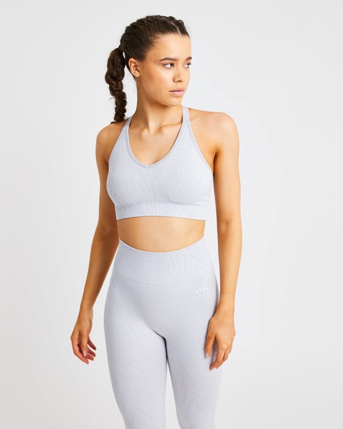 AYBL Evolve Animal Seamless Sports Bra Grise Clair | JBRVMHU-05