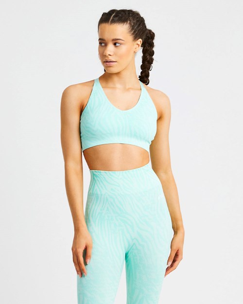 AYBL Evolve Animal Seamless Sports Bra Menthe Vert | QADOHMR-10
