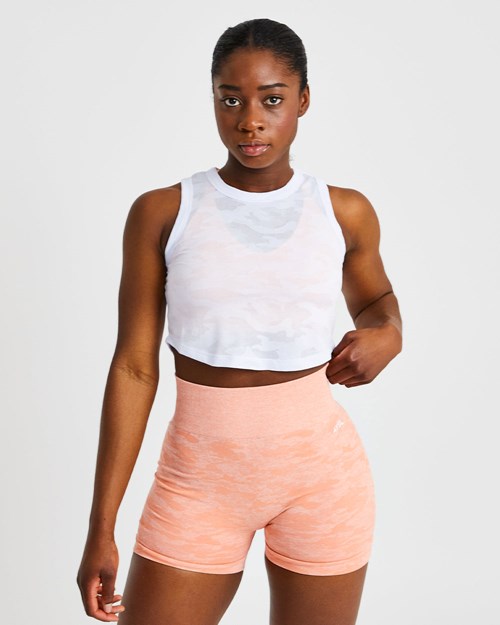 AYBL Evolve Camo Crop Vest Blanche | WJLTXSM-80