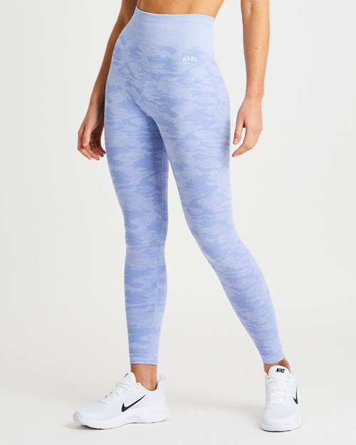AYBL Evolve Camo Seamless Leggings Bleu | WLCHAMJ-17