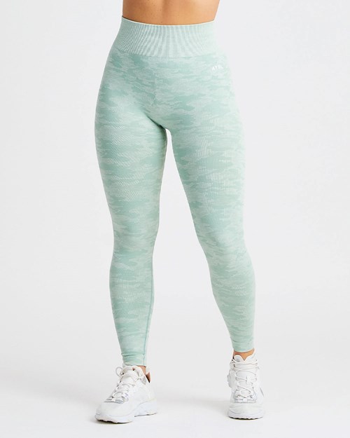 AYBL Evolve Camo Seamless Leggings Vert | EPURDFI-24