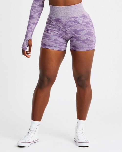 AYBL Evolve Camo Seamless Shorts Plum | CAPNULK-69