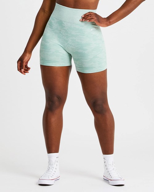 AYBL Evolve Camo Seamless Shorts Vert | QKDYGRV-78