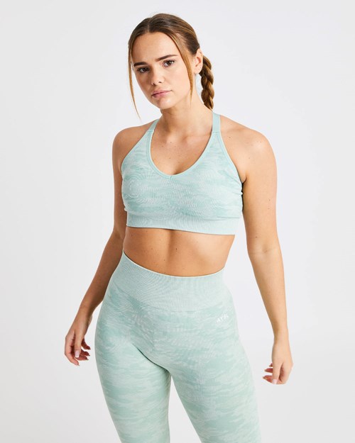 AYBL Evolve Camo Seamless Sports Bra Vert | FVRZJOE-84