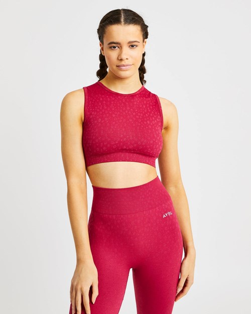 AYBL Evolve Speckle Seamless Crop Vest Raspberry | RHLJQYN-20
