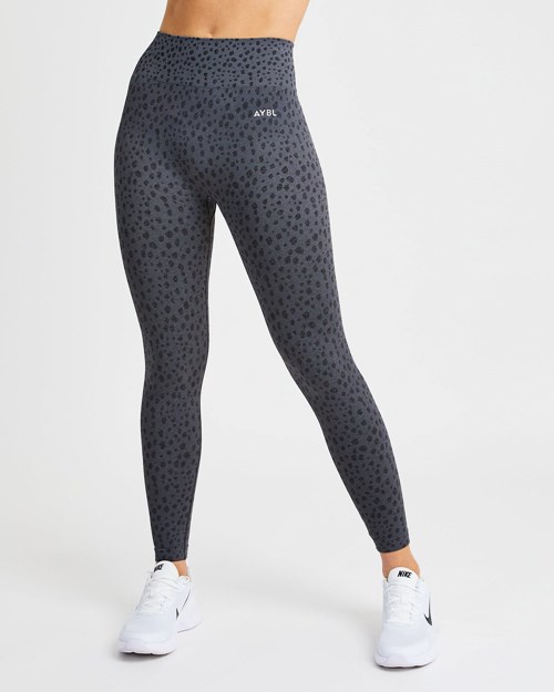 AYBL Evolve Speckle Seamless Leggings Charcoal | GLDQNRJ-04