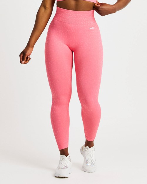 AYBL Evolve Speckle Seamless Leggings Corail Rose | ZFIKRDE-35