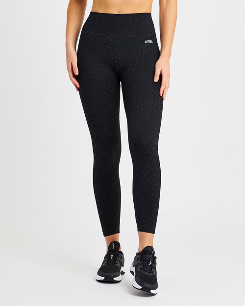 AYBL Evolve Speckle Seamless Leggings Noir | NXYSJAF-50