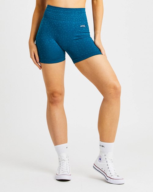 AYBL Evolve Speckle Seamless Shorts Teal | YZGODRQ-84