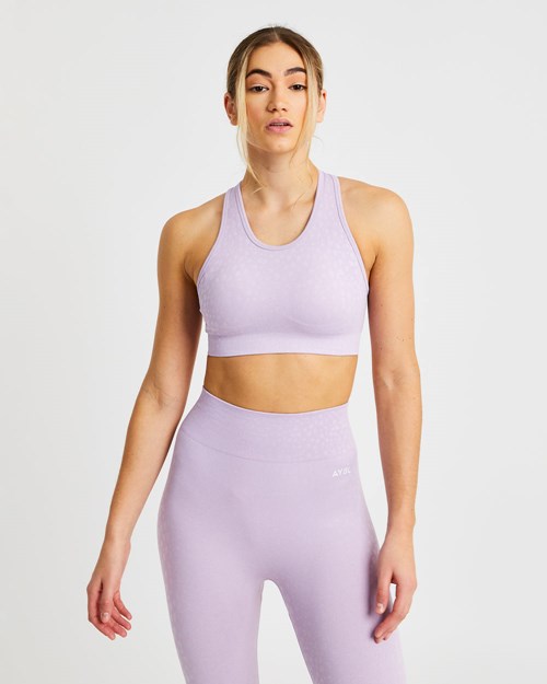 AYBL Evolve Speckle Seamless Sports Bra Lilac | TRLOMSV-56