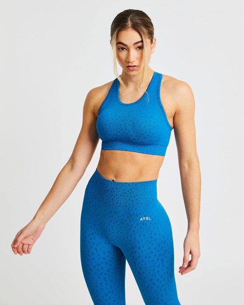 AYBL Evolve Speckle Seamless Sports Bra Bleu | ULPDXAO-35