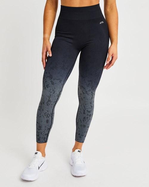 AYBL Flare Seamless Leggings Noir | ONMLJVW-08