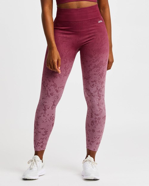 AYBL Flare Seamless Leggings Plum | NYIQMSE-03